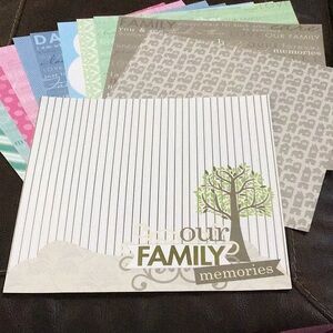 Family Memories Loose Scrapbook Paper Bundle